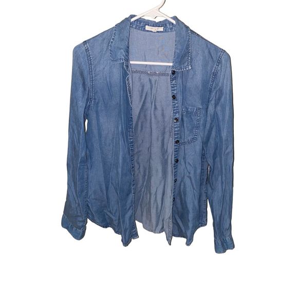 Maurice’s Blue Chambray Button Up Denim Shirt - Picture 4 of 9